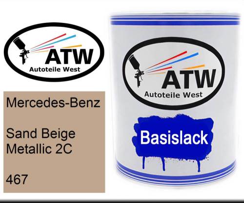 Mercedes-Benz, Sand Beige Metallic 2C, 467: 1L Lackdose, von ATW Autoteile West.